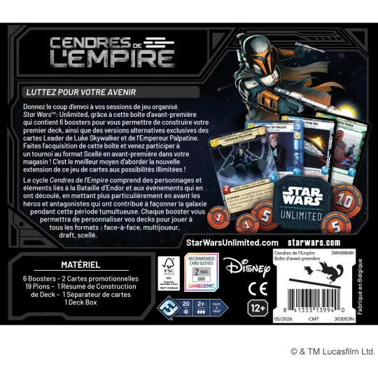 Star Wars Unlimited - Pack Avant-Première - Cendres de l'Empire