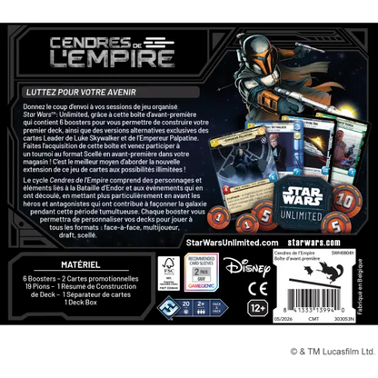Star Wars Unlimited - Pack Avant-Première - Cendres de l'Empire