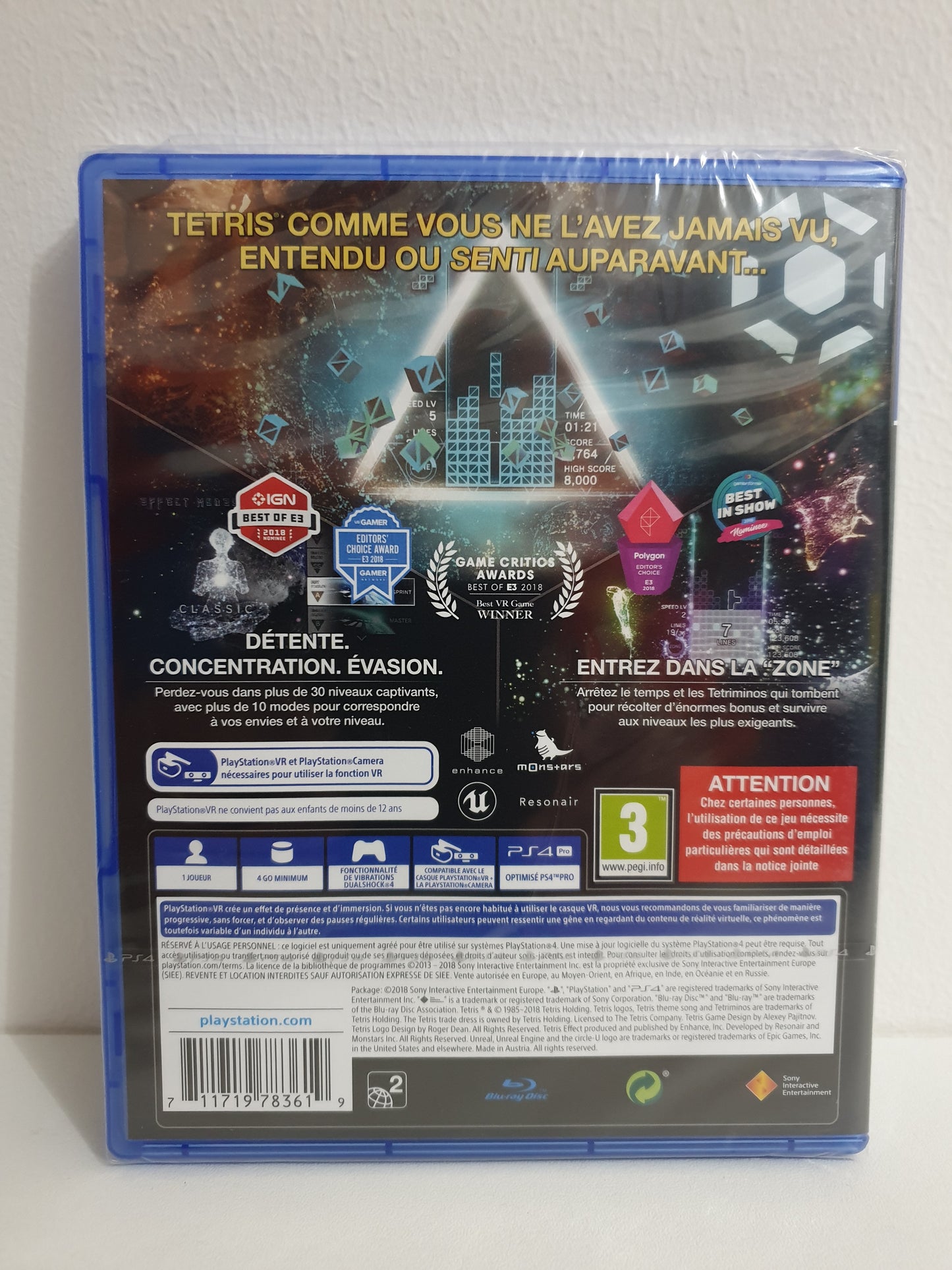 Tetris Effect PlayStation VR Compatible PS4 - Neuf sous blister