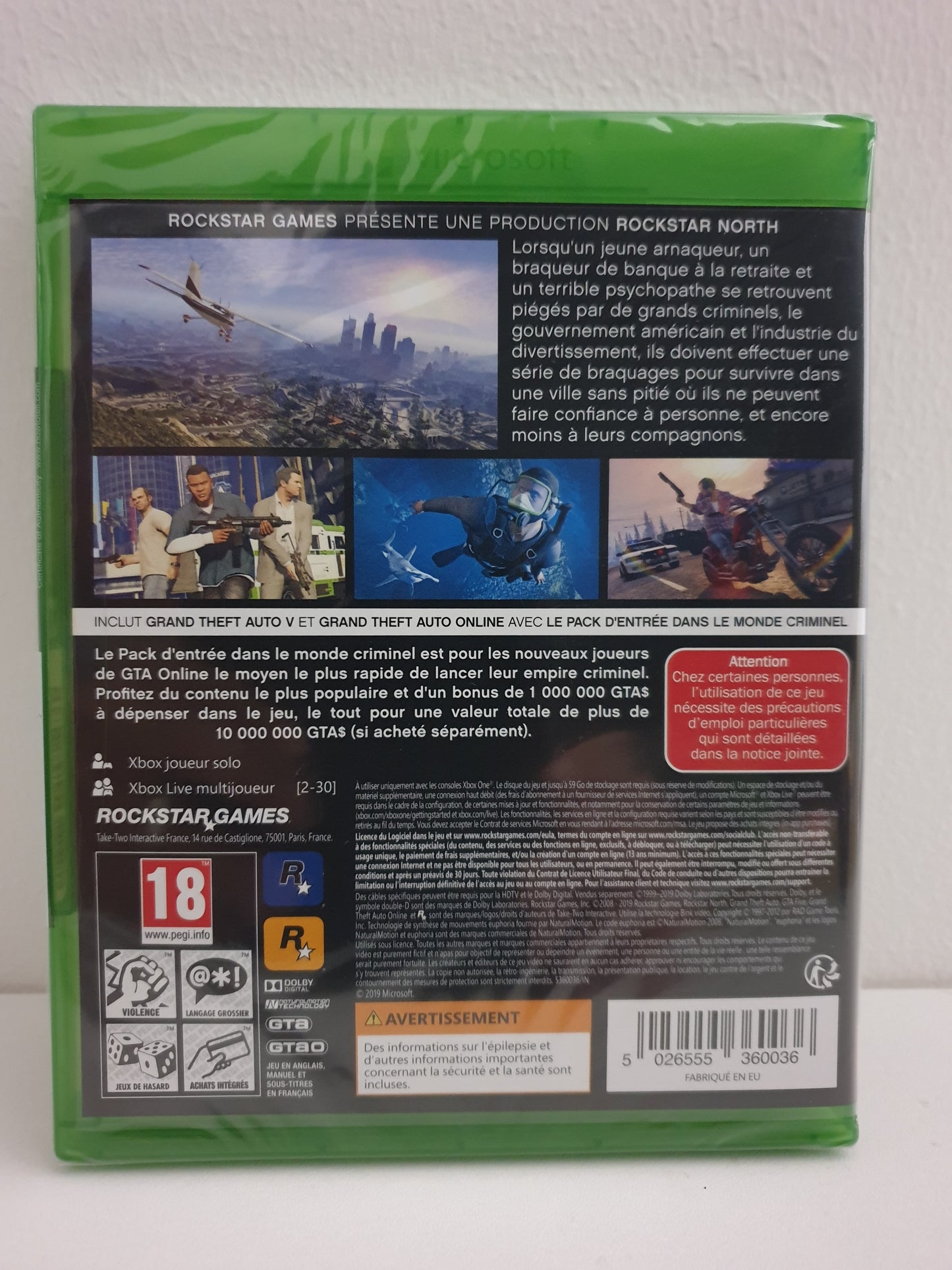 Grand Theft Auto V : Édition Premium Xbox One - Neuf sous blister