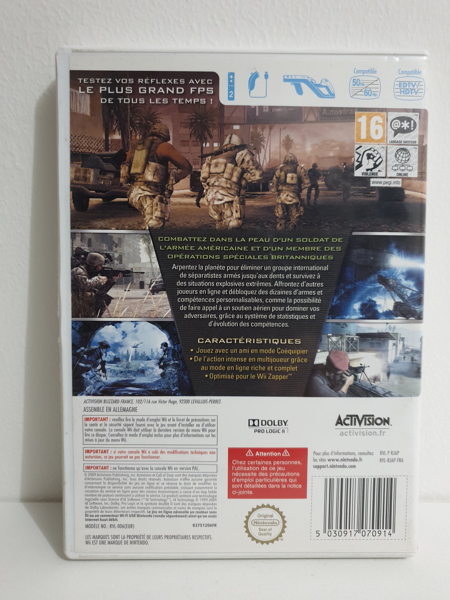 Call of Duty : Modern Warfare - Édition Réflexes Wii - Occasion bon état