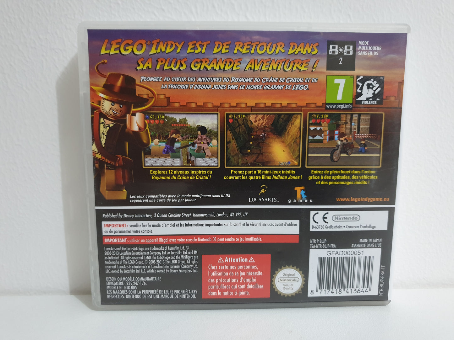 Lego Indiana Jones 2 - L'aventure continue Nintendo DS - Occasion très bon état