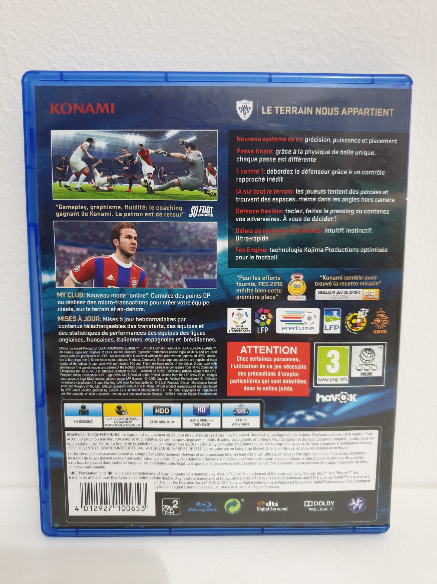 Pro Evolution Soccer 2015 PS4 - Occasion bon état