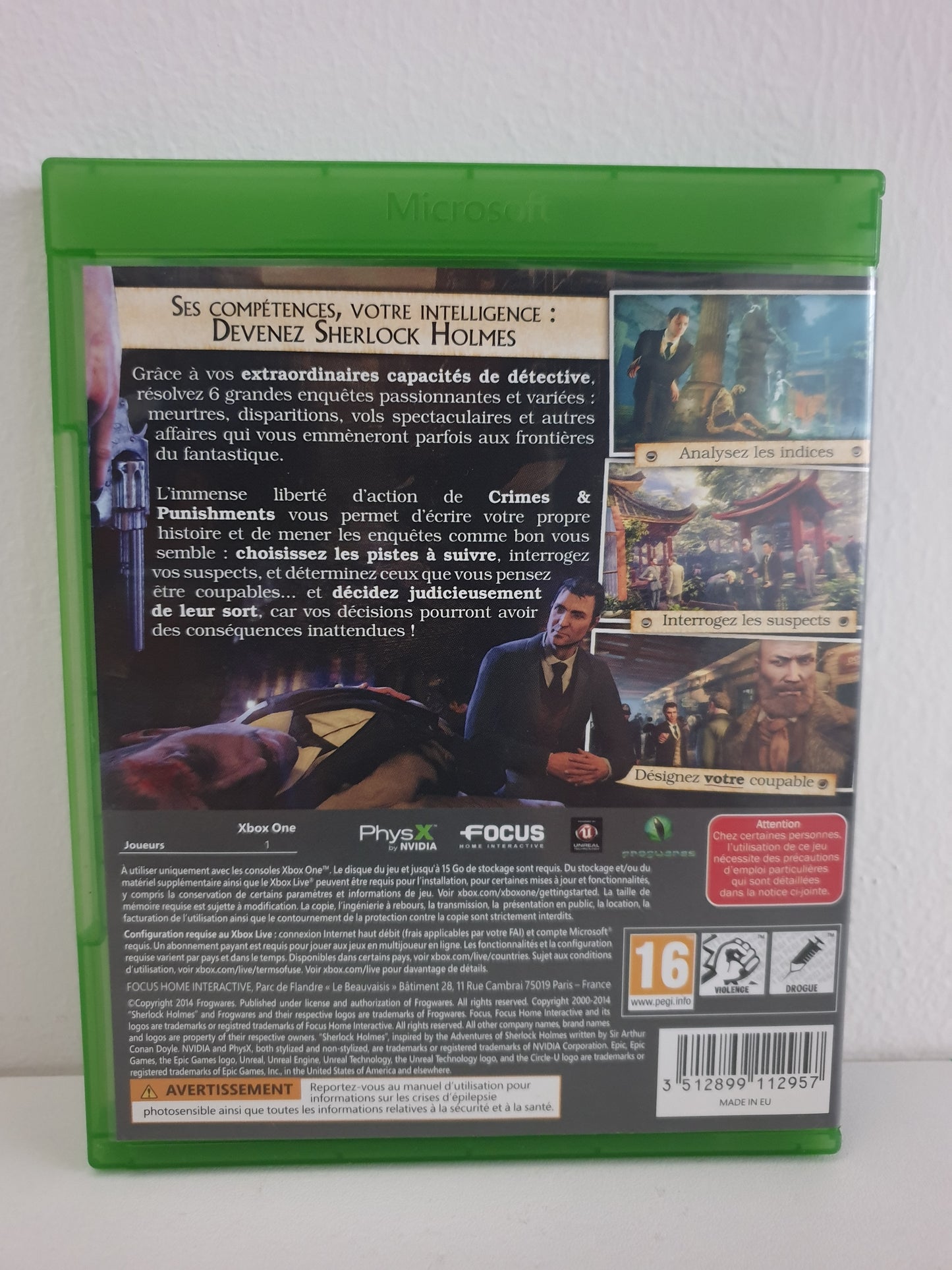 Sherlock Holmes : Crimes & Punishments Xbox One - Occasion très bon état