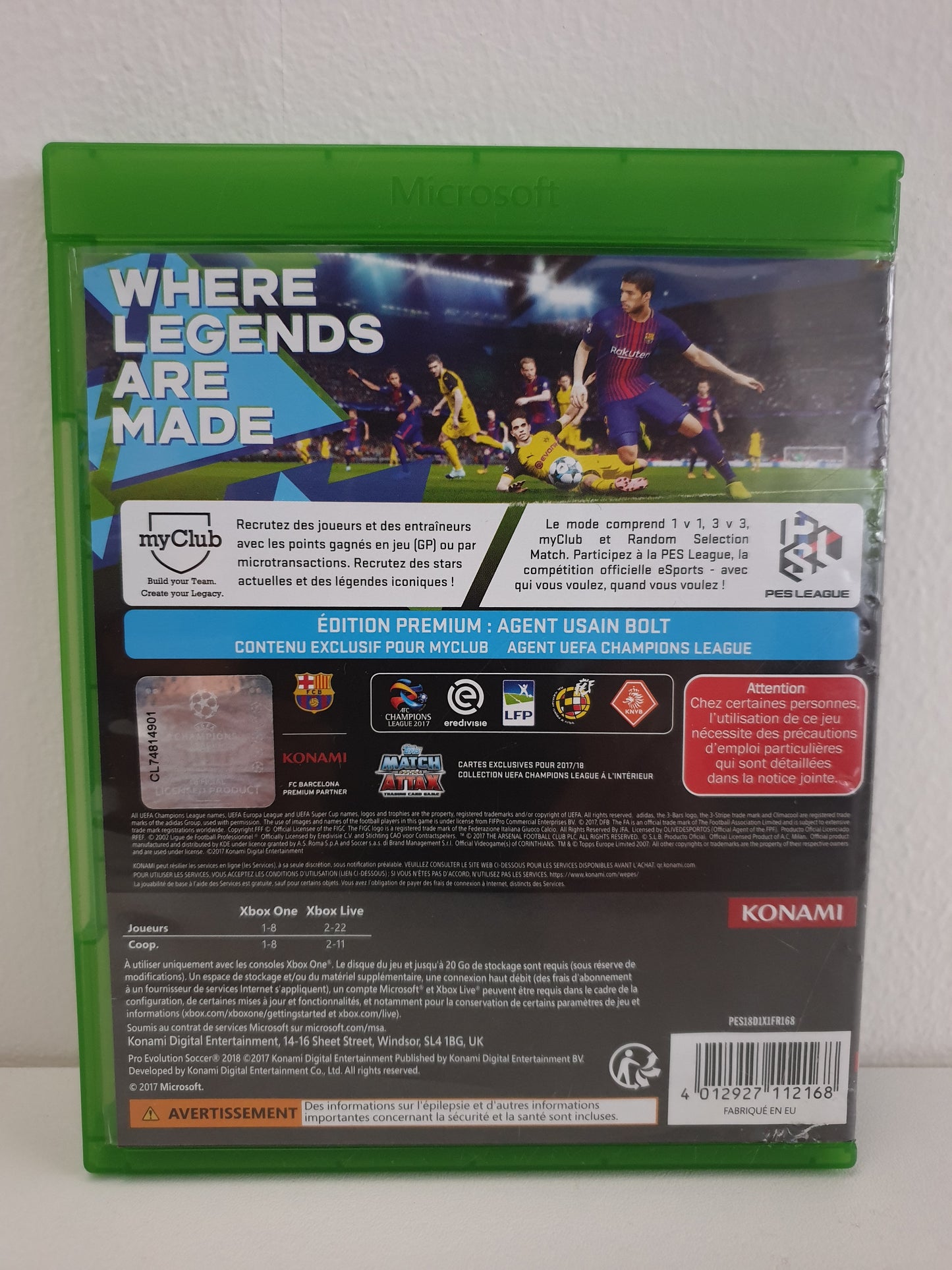 Pro Evolution Soccer 2018 - Edition Premium Xbox One - Occasion