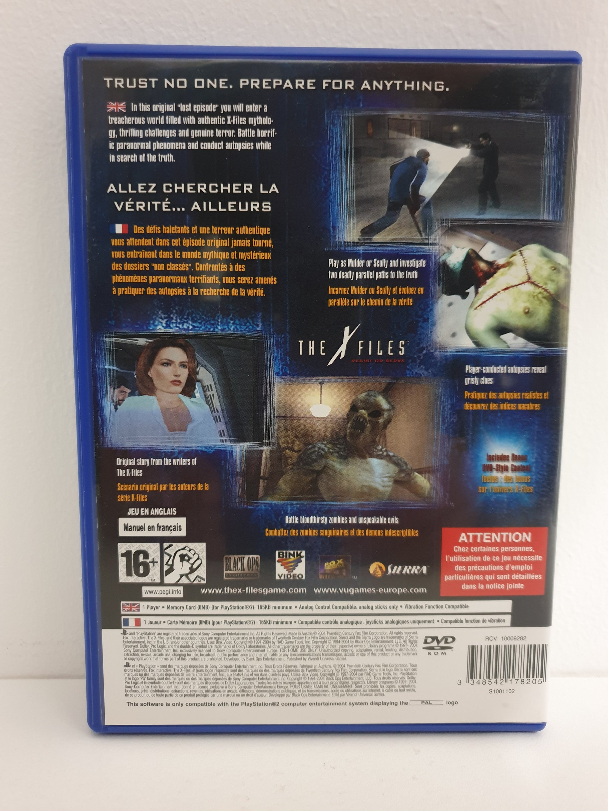 The X-Files Resist or Serve PS2 Occasion excellent état – Jura