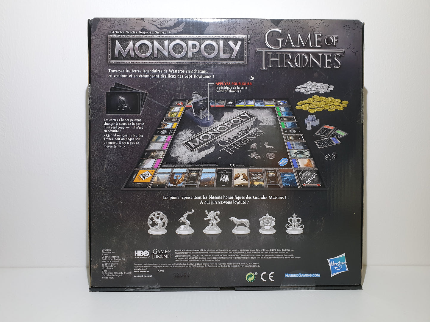 MONOPOLY JEU DE Société Game of Thrones Edition Collector Neuve