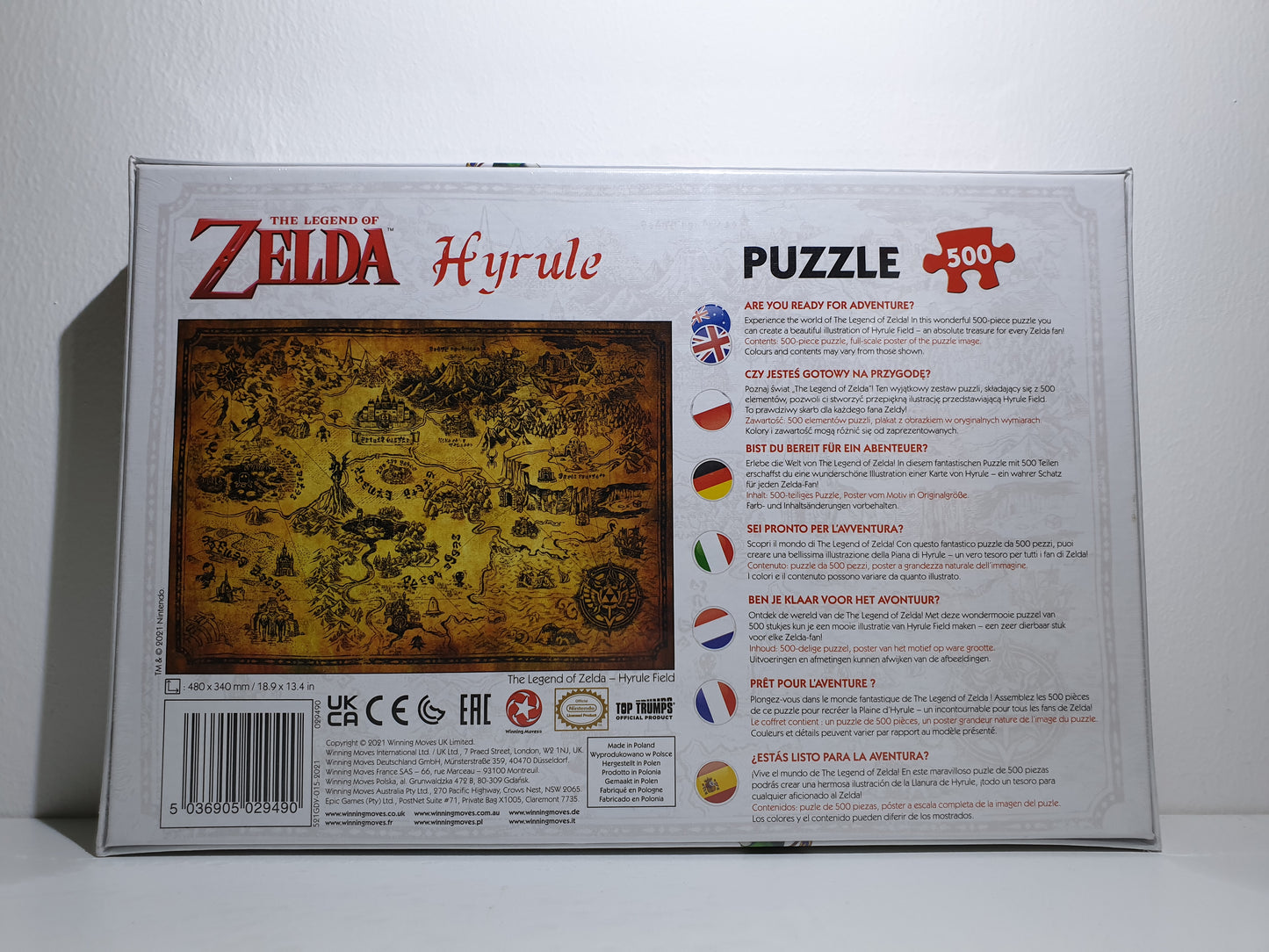 PUZZLE HYRULE 500 PIECES - THE LEGEND OF ZELDA - NEUF