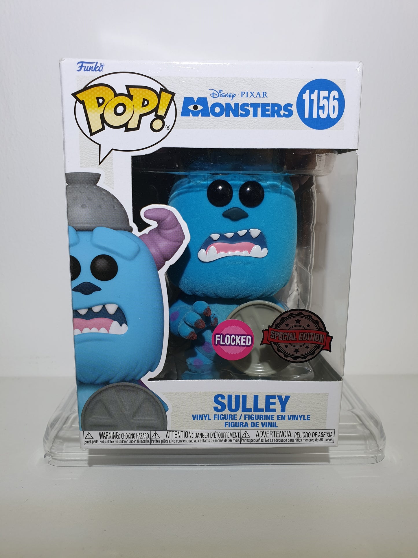FUNKO POP 1156 - DISNEY PIXAR MONSTERS - SULLEY - FLOCKED - SPECIAL EDITION - OCCASION